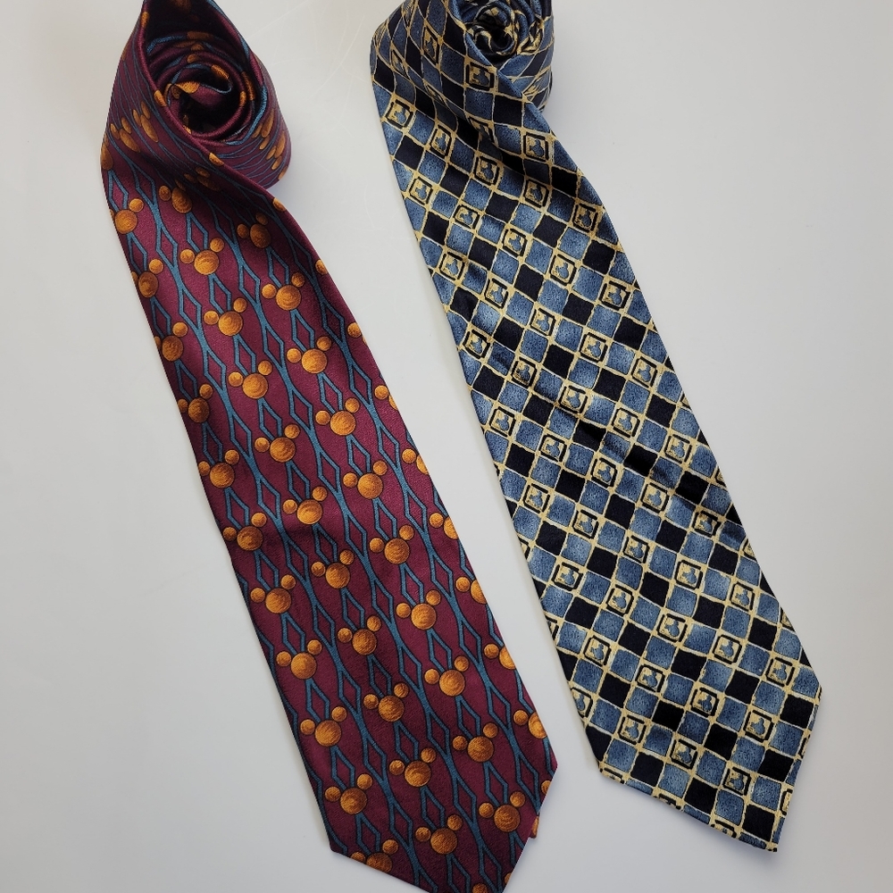 WALT DISNEY WORLD TIE BUNDLE (2) Silk Ties